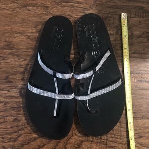 PEDRO GARCIA SWAROVSKI CRYSTAL FLAT SANDALS